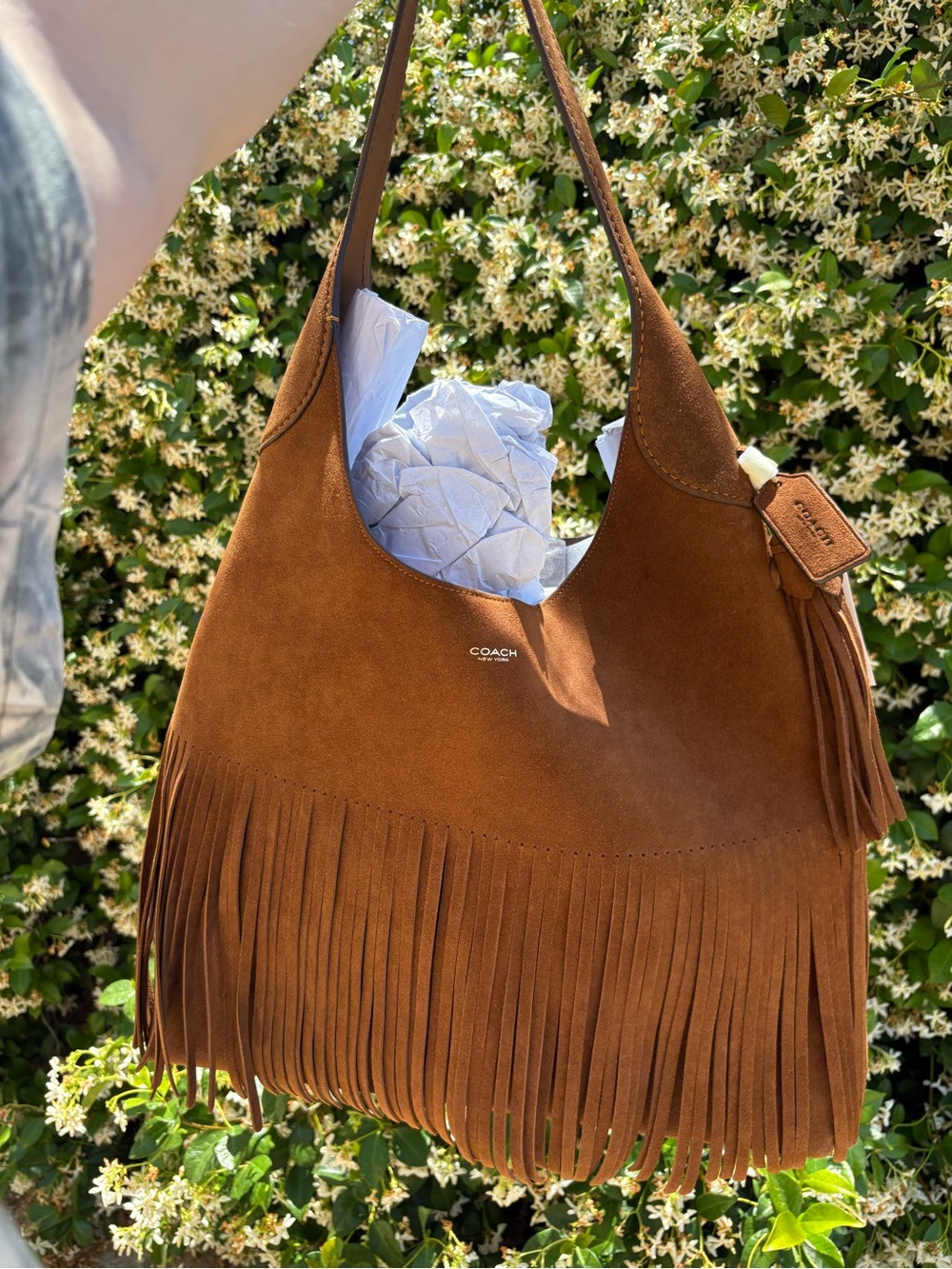 NWT Coach Brooklyn 39 Brown Suede Fringe Bag - Picture 3 of 9